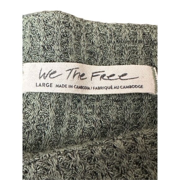 We The Free People North Shore Waffle Thermal Knit Pullover Long Sleeve Sweater - Picture 5 of 8